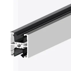 MySystem Porte battante blanche H 2040 x L 830 mm - 3 verres opales horizontaux + béquille noire- Bloc Porte