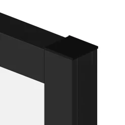 MySystem Bloc Porte<Porte battante noire H 2040 x L 830 mm - 3 verres clairs horizontaux + béquille noire