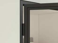 Schulte Bloc Porte<Porte complète Intérieure en verre avec cadre - 93x204 - Noir - Transparent - Atelier - gauche