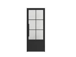 Schulte Bloc Porte<Porte complète intérieure en verre avec cadre - 83x211 cm - transparent - 6 carreaux - droite