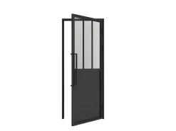 Schulte Bloc Porte<Porte complète intérieure en verre avec cadre - 83x211cm -atelier - transparent - charnière droite