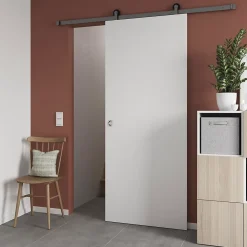 Porte Coulissante<Porte coulissante Alpille blanc H.204 x l.83 cm