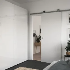 Porte Coulissante<Porte coulissante Alpille blanc H.204 x l.83 cm