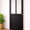 Gd Menuiseries Porte Coulissante Atelier Noir H204 X L63, Serrure Condamnation- Porte Coulissante
