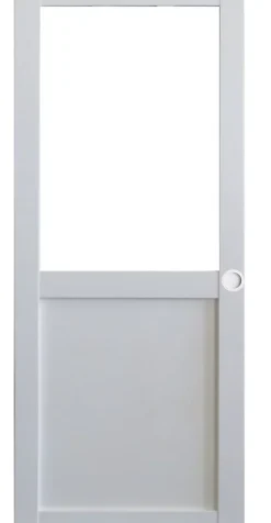 Gd Menuiseries Porte Coulissante<Porte Coulissante Atelier Blanc H204 X L93 Sans Meneau, Coquilles Blanc