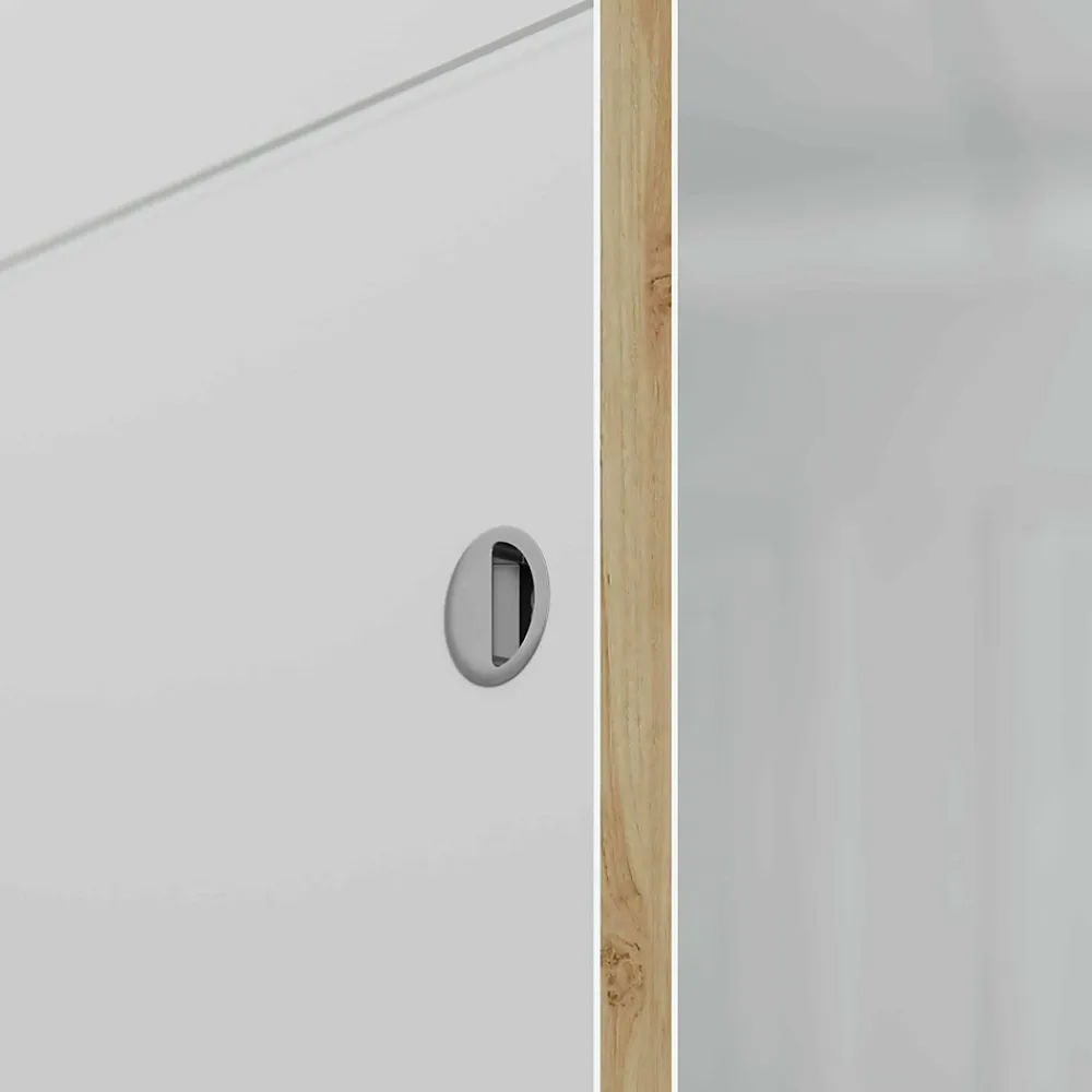 Coulicool Porte Coulissante avec Rail - Prépeinte Ligne 83 cm - Sans butée- Porte Coulissante