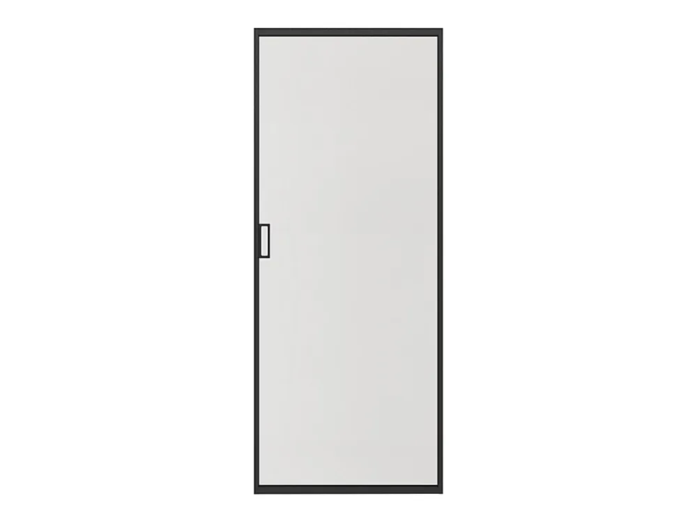 Vente-unique Porte Coulissante<Porte coulissante avec système à galandage - aluminium et verre trempé dépoli - H205 x L93 cm - LINCI II