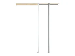 Vente-unique Porte Coulissante<Porte coulissante avec système à galandage - aluminium et verre trempé dépoli - H205 x L93 cm - LINCI II