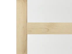 Vente-unique Porte coulissante avec système à galandage en bois et verre trempé dépoli - 3 fenêtres - H205 x L63 cm - ACOSTA II- Porte Coulissante
