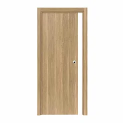Reivilo Porte coulissante cloison Matild, H.204 x l.63 cm, sans serrure, finition chêne brut structuré- Porte Coulissante