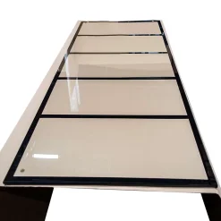 Schulte Porte coulissante complète 102x220 - verre de sécurité -décor industriel-poignée barre- Porte Coulissante