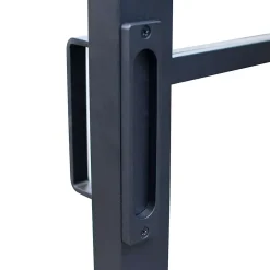 Schulte Porte coulissante complète verre - 102x220 - Porte vitrée - Décor industriel Loftstyle - Satinée - Noir- Porte Coulissante