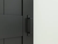 Schulte Porte Coulissante<Porte coulissante complète - bois 90x215cm - chêne oak noir - système ouvert noir -Softclose