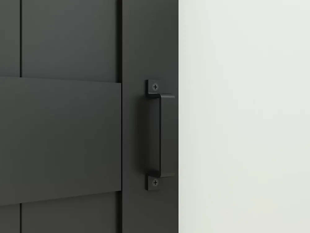 Schulte Porte Coulissante<Porte coulissante complète - bois 90x215cm - chêne oak noir - système ouvert noir -Softclose