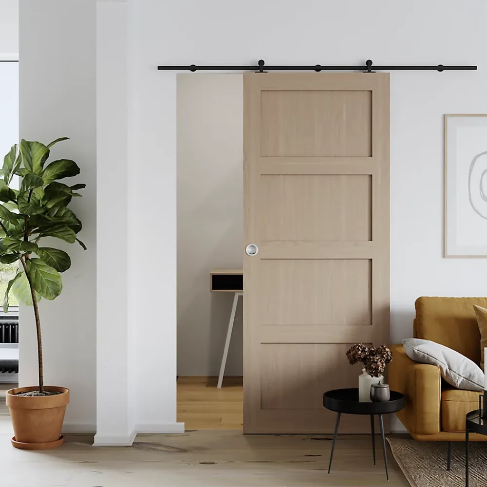 GoodHome Porte coulissante Connemara chêne H.204 x l.83 cm- Porte Coulissante