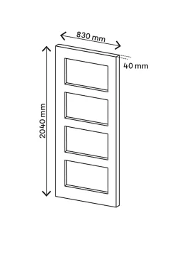 Porte Coulissante<Porte coulissante Connemara pin H.204 x l.83 cm