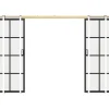 Vente-unique Porte Coulissante<Porte coulissante double avec système à galandage en aluminium et verre trempé - 2 x H205 x L63 cm - WILDEN II