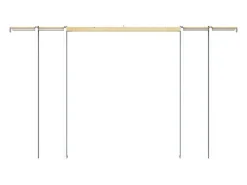 Vente-unique Porte coulissante double atelier avec système à galandage - Noir et verre trempé - 2 x H205 x L93 cm - ARTISTO II- Porte Coulissante