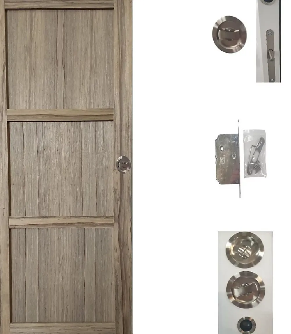 Gd Menuiseries Porte Coulissante<Porte Coulissante Frake 3 Panneaux H204 X L73, Galandage, Kit De Finition