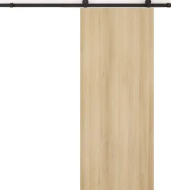 Gd Menuiseries Porte Coulissante<Porte Coulissante Honey Oak H204 X L73, Rail Roulettes