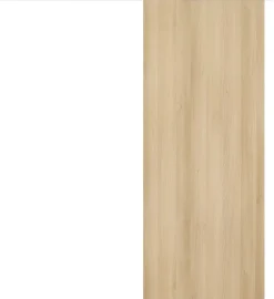Gd Menuiseries Porte Coulissante<Porte Coulissante Honey Oak H204 X L93, Rail Alu Bandeau Blanc