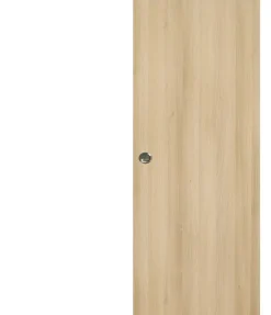Gd Menuiseries Porte Coulissante<Porte Coulissante Honey Oak H204 X L73, Rail Alu Bandeau Blanc, Coquilles