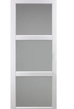 Gd Menuiseries Porte Coulissante<Porte Coulissante Kenya Blanc Vitrée H204 X L73, Coquilles Blanc
