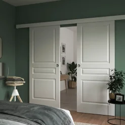 Porte coulissante Ordesa prépeint H.204 x l.83 cm- Porte Coulissante