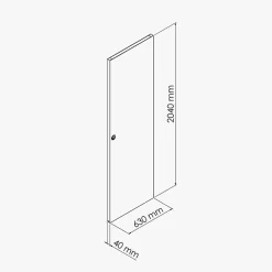 Coulicool Porte Coulissante Seule - Prépeinte Plane 63 cm- Porte Coulissante