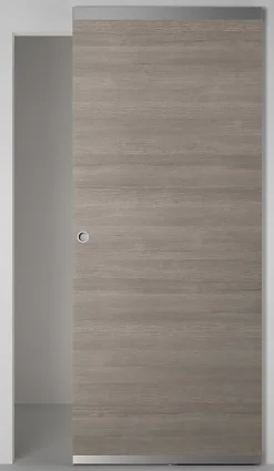 Porte coulissante Summa gris clair H.204 x l.73 cm- Porte Coulissante