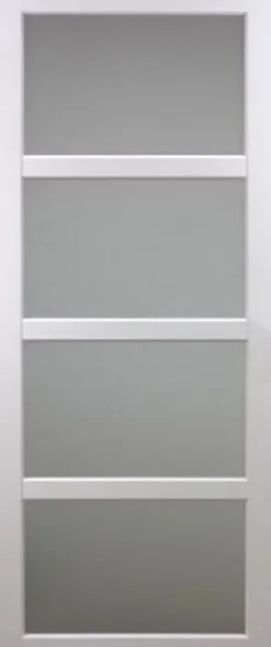 Gd Menuiseries Porte Coulissante Tana Blanc Vitrée H204 X L93- Porte Coulissante