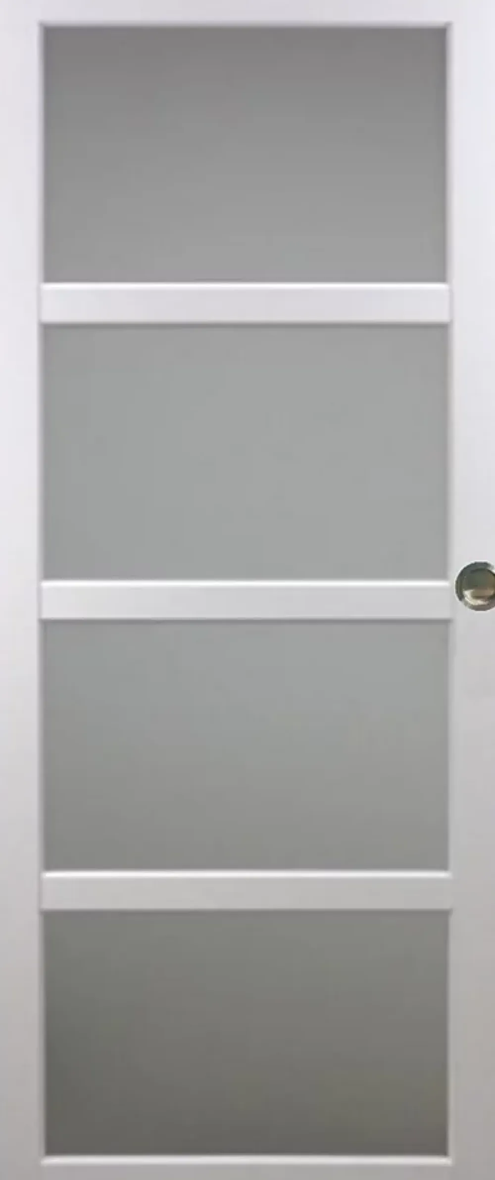 Gd Menuiseries Porte Coulissante<Porte Coulissante Tana Blanc Vitrée H204 X L93, Rail Alu Bandeau Blanc, Coquilles