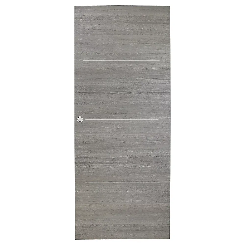 Porte coulissante Triaconta gris clair H.204 x l.83 cm- Porte Coulissante