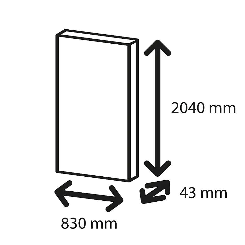Porte Coulissante<Porte coulissante Triaconta grise H.204 x l.83 cm