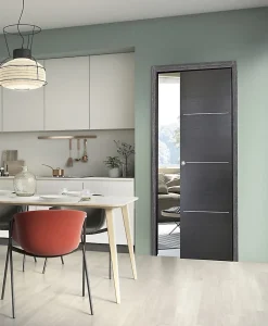 Porte Coulissante<Porte coulissante Triaconta grise H.204 x l.83 cm