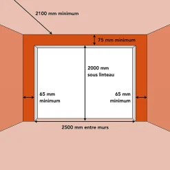 Spadone Porte de garage basculante grise l.250 x H.200 cm x Ep.20 mm- Porte De Garage Basculante