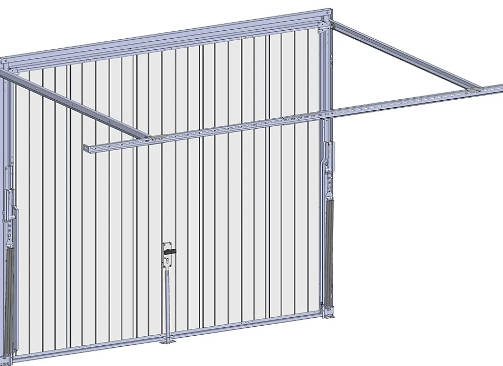 Spadone Porte de garage basculante blanche l.250 x H.200 cm x Ep.20 mm- Porte De Garage Basculante