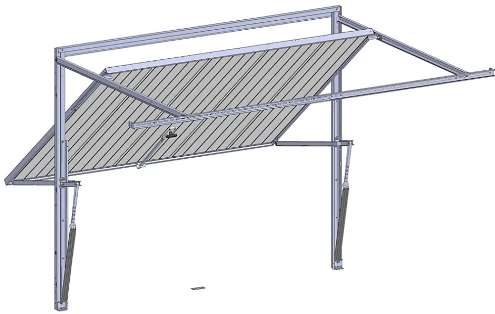 Spadone Porte de garage basculante blanche l.250 x H.200 cm x Ep.20 mm- Porte De Garage Basculante