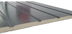 Spadone Porte de garage basculante grise avec portillon l.240 x H.200 cm x Ep.20 mm- Porte De Garage Basculante