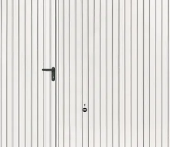 Hormann Porte de garage basculante avec portillon acier blanc trafic ral 9016 - l.237,5 x h.200 cm- Porte De Garage Basculante