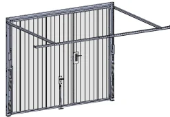 Spadone Porte De Garage Basculante<Porte de garage basculante blanc avec portillon gauche l.240 x H.200 cm x Ep.20 mm