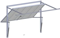 Spadone Porte de garage basculante blanche l.240 x H.200 cm x Ep.20 mm- Porte De Garage Basculante