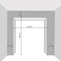 GoodHome Porte De Garage Enroulable<Porte de garage enroulable alu grise 240 x h.200 cm