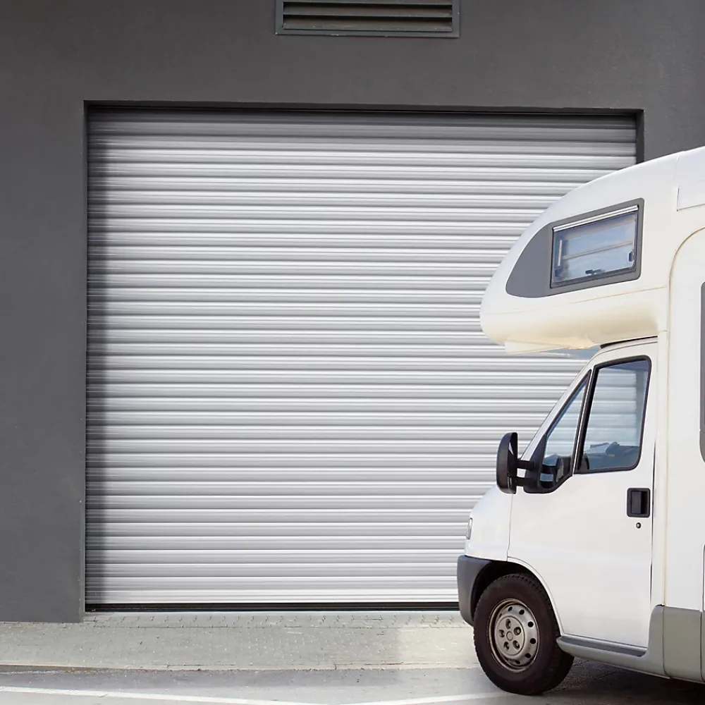 Protecta Porte De Garage Enroulable<Porte de garage motorisée enroulable aluminium Ambre blanc H.300 x L.300 cm