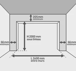 Protecta Porte de garage motorisée enroulable aluminium Ambre Blanc H.200 x L.250 cm avec hublots- Porte De Garage Enroulable
