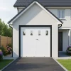 GoodHome Porte De Garage Pliante<Porte de garage pliante PVC, blanc, L.240 x h.200 cm