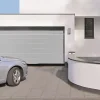 Hormann Porte De Garage Sectionnelle<Porte de garage sectionnelle acier blanc aluminium RAL 9006 - l.237,5 x h.200 cm - motorisée
