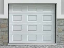 Vente-unique Porte De Garage Sectionnelle<Porte de garage sectionnelle à cassette blanc motorisée L254 x H218 cm - CAOPAS