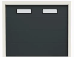 Rentside Porte de Garage Sectionnelle Motorisée 300x300 ANKARA - Gris lisse- Porte De Garage Sectionnelle