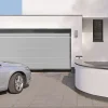 Hormann Porte de garage sectionnelle acier EcoStar blanc aluminium RAL 9006 - l.237,5 x h.200 cm - motorisée- Porte De Garage Sectionnelle